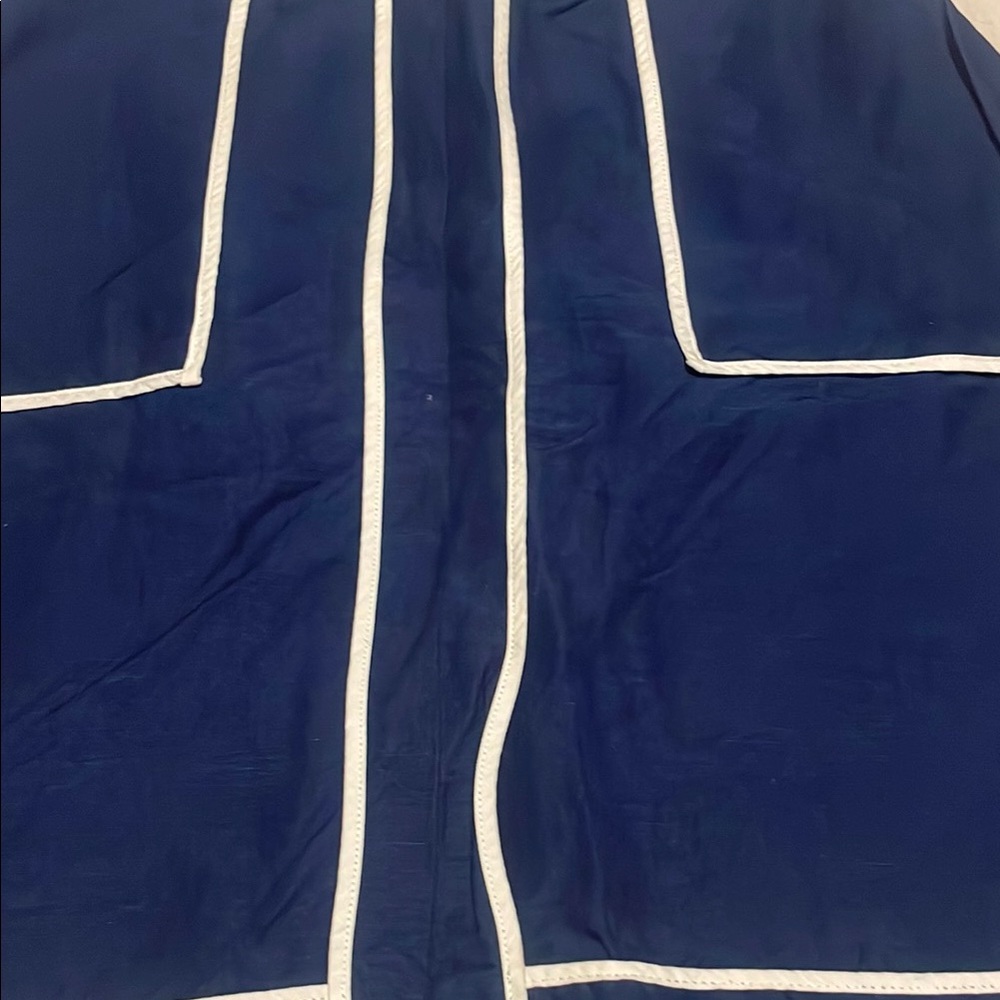 Banana Republic Blue Midi Skirt with White Trim